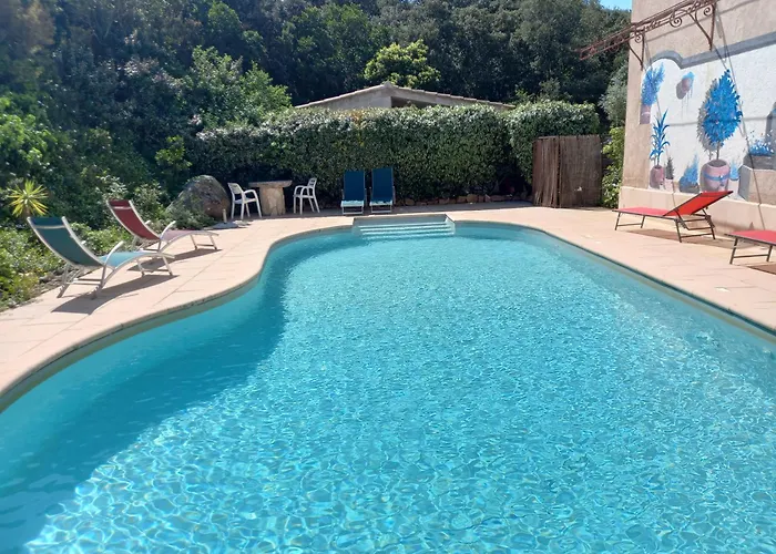 1 Piece 16 M2 Climatise 2 Personnes Piscine Partagee * Porto-Vecchio (Corsica)